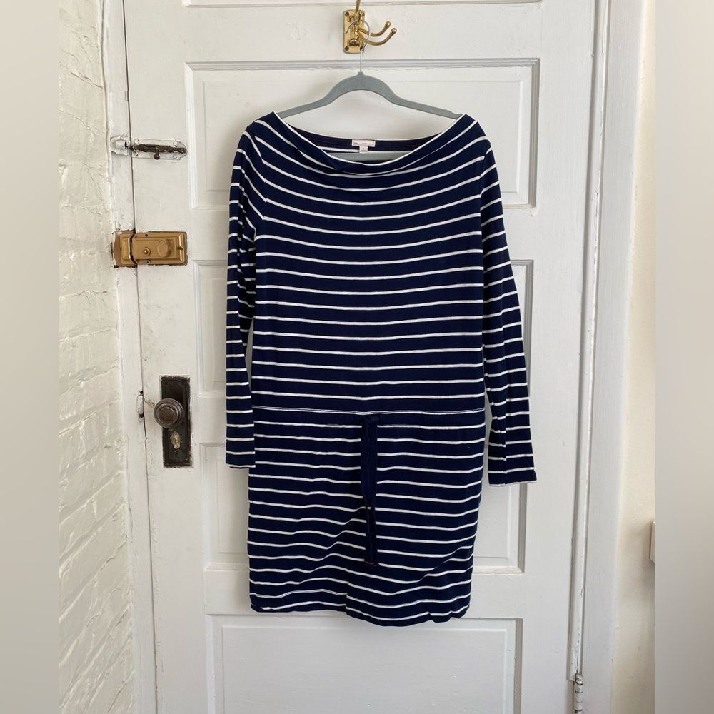 GAP Navy and White Striped Dress Size Small